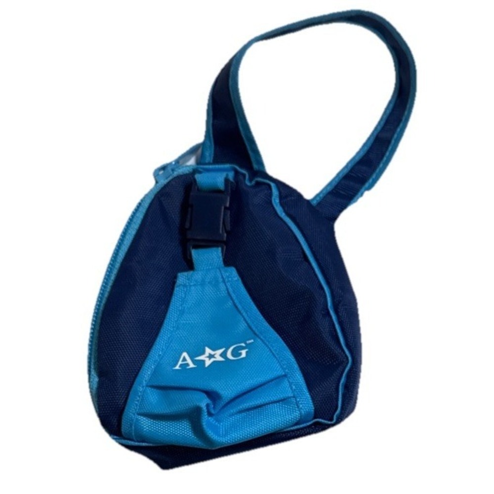 American Girl blue soccer backpack for 18" doll And Green & White Soccer Shorts - Picture 2 of 4